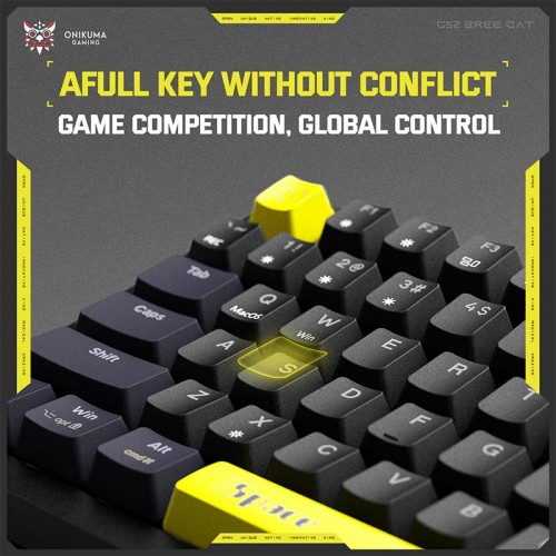 Клавиатура Onikuma Type-C With RGB Wired Mechanical Keyboard 82 Keys G52 |ENG Layouts| black