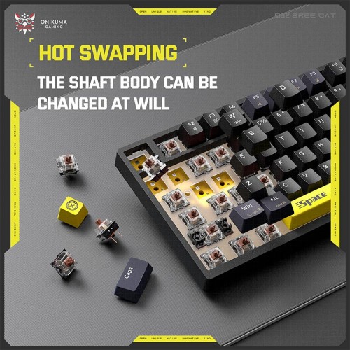 Клавиатура Onikuma Type-C With RGB Wired Mechanical Keyboard 82 Keys G52 |ENG Layouts| black