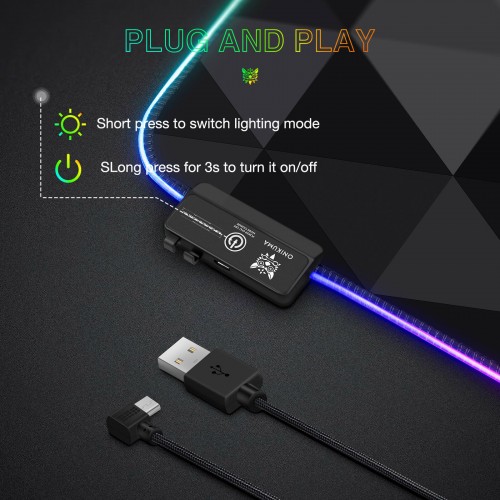 Килимок для мишки ONIKUMA Gaming Mouse Pad RGB MP006 (G6)|800*300*4MM| black