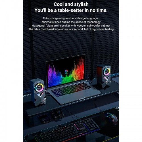 Акустика для ПК Onikuma L2 RGB |10W, BT/AUX/USB| black