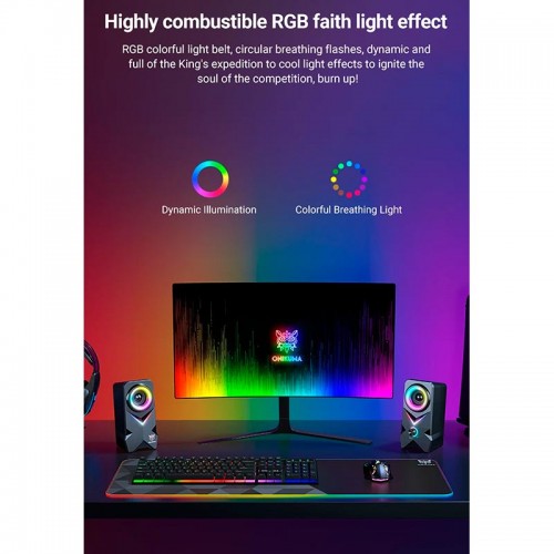 Акустика для ПК Onikuma L2 RGB |10W, BT/AUX/USB| black