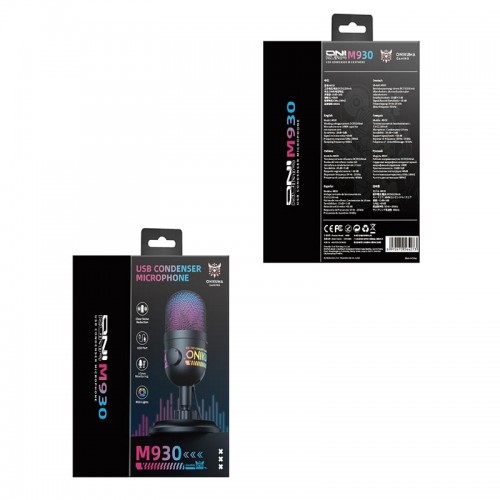 Мікрофон Onikuma RGB microphone M930 |USB, 1.8m| black