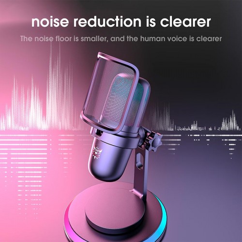 Мікрофон Onikuma RGB microphone M730 |Type-C, 2m| black