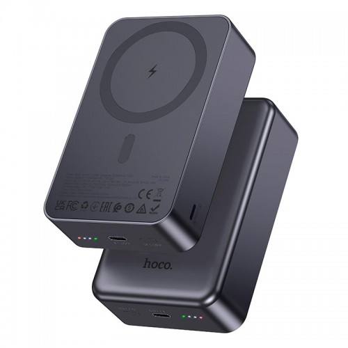 УМБ HOCO Original PD magnetic power bank 20000mAh J160B |1Type-C/1Lightning, 20W/3A, PD/QC| grey