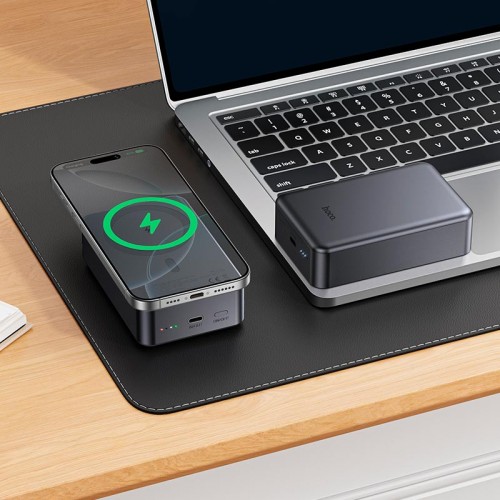 УМБ HOCO Original PD magnetic power bank 20000mAh J160B |1Type-C/1Lightning, 20W/3A, PD/QC| grey