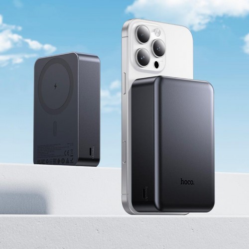 УМБ HOCO Original PD magnetic power bank 20000mAh J160B |1Type-C/1Lightning, 20W/3A, PD/QC| grey
