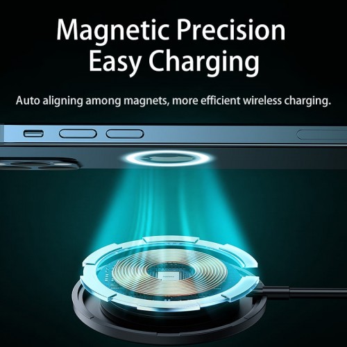 Зарядка Qi REMAX Motin Series Wireless Magnetic Fast Charger RP-W30 |15W|