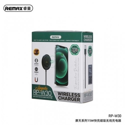 Зарядка Qi REMAX Motin Series Wireless Magnetic Fast Charger RP-W30 |15W|