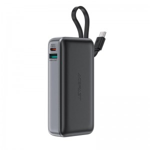 УМБ ACEFAST PD power bank with cable M7 10000mAh |1USB/1Type-C, 30W/3A, PD/QC|