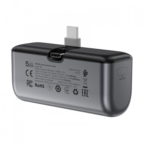 УМБ ACEFAST PD capsule power bank M9 5000mAh |1Type-C, 20W/3A, PD/QC| black