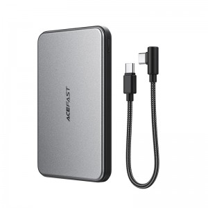 УМБ Acefast PD magnetic fast charging power bank with cable M30 5000mAh |2Type-C, 20W/3A, PD/QC| black