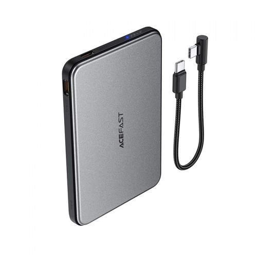УМБ Acefast PD magnetic fast charging power bank with cable M30 5000mAh |2Type-C, 20W/3A, PD/QC| black