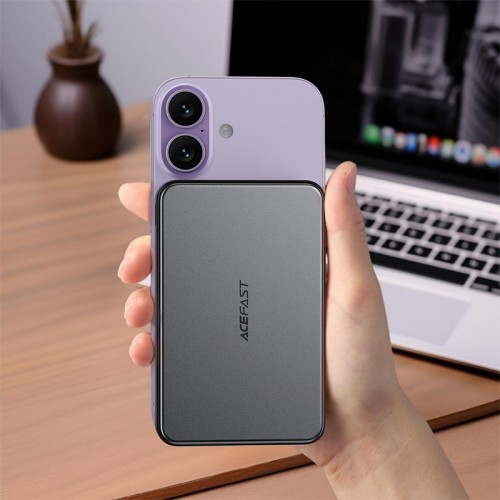 УМБ Acefast magnetic fast charging power bank with cable M31 10000mAh |1USB/2Type-C, 22.5W/3A, PD/QC| black