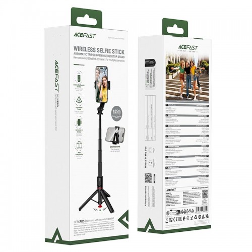 Селфи-монопод ACEFAST selfie stick with automatic tripod E42 |1.05m, 10m remote|