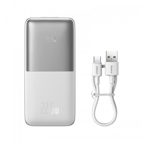 УМБ BASEUS Bipow Pro Digital Display Fast Charge Power Bank 10000mAh |2USB/Type-C, QC/PD, 22.5W/3A| (PPBD040002) white