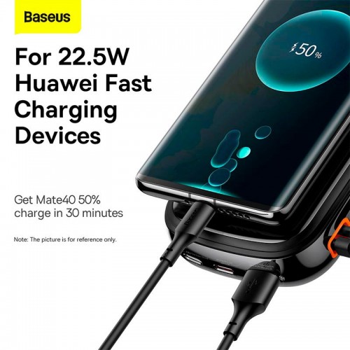 УМБ BASEUS Qpow Pro Digital Display Fast Charge Power Bank (With Type-C Cable) 20000mAh |USB/Type-C/Lightning, 22.5W/5A, PD/QC| black