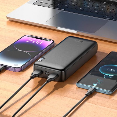 УМБ HOCO Powerful power bank J128A 20000mAh |2USB/1Type-C, 2A| black