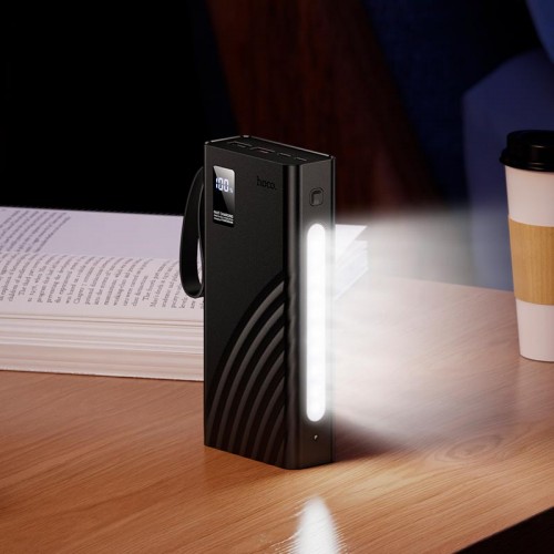 УМБ HOCO Shine PD+light 4-cable power bank J155 20000mAh |2USB/1Type-C, 22.5W/3A, PD/QC|