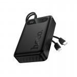 Повербанк Hoco J171A 20000mAh 22.5W з 2 кабелями Type-C/Lightning black