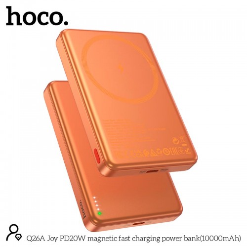 УМБ HOCO Joy PD magnetic fast charging power bank Q26A 10000mAh |1Type-C, 20W/3A, PD/QC|
