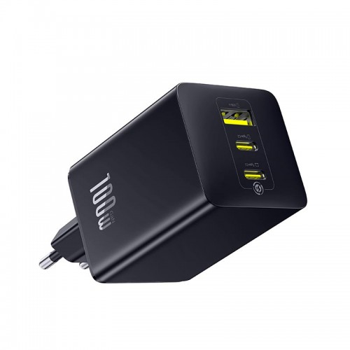 Адаптер сетевой BASEUS EnerFill FE11 Fast Charger |1USB/2Type-C, 100W/3A, PD/QC|
