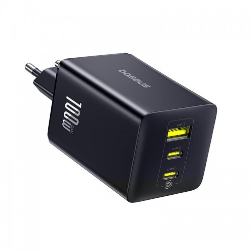 Адаптер сетевой BASEUS EnerFill FE11 Fast Charger |1USB/2Type-C, 100W/3A, PD/QC|