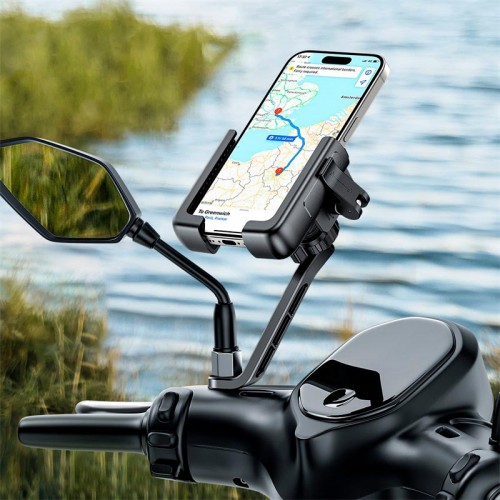 Держатель BASEUS GoTrip Series Bike Phone Mount Rearview Mirror Version (C40572301111-01)