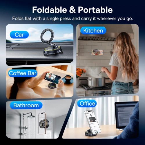 Тримач BASEUS VC2 Flex Magnetic Car Mount Suction Cup Veersion (C0013803) black