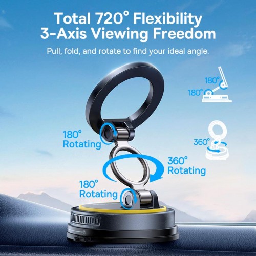 Тримач BASEUS VC2 Flex Magnetic Car Mount Suction Cup Veersion (C0013803) black