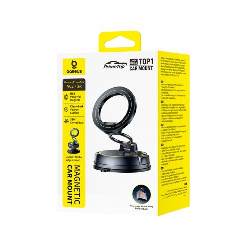Тримач BASEUS VC2 Flex Magnetic Car Mount Suction Cup Veersion (C0013803) black