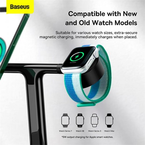 Зарядка Qi Baseus Swan 3-in-1 Wireless Magnetic Charging Bracket Universal version |20W|