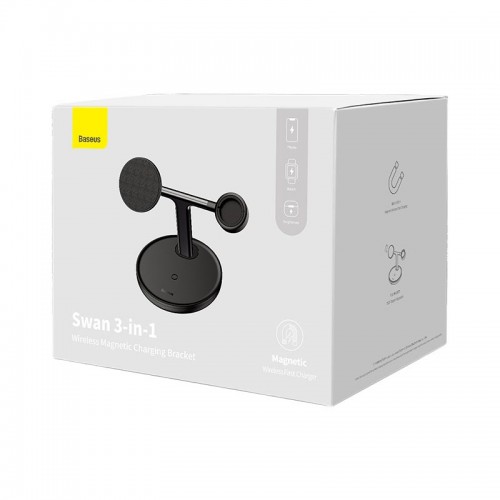 Зарядка Qi Baseus Swan 3-in-1 Wireless Magnetic Charging Bracket Universal version |20W|