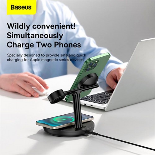 Зарядка Qi Baseus Swan 3-in-1 Wireless Magnetic Charging Bracket Universal version |20W|