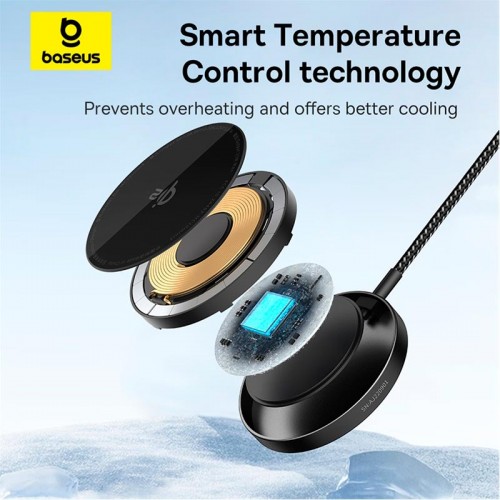 Зарядка Qi2 BASEUS Simple Mini4 Air Magnetic Wireless Charger |15W| black