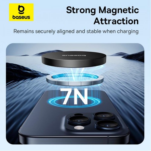 Зарядка Qi2 BASEUS Simple Mini4 Air Magnetic Wireless Charger |15W| black