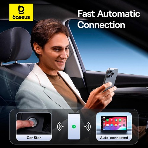 Адаптер BASEUS SafeJourney Series Wireless CarPlay Adapter (C10745100813-00)