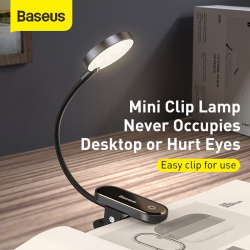 Универсальная лампа с клипсой Baseus Comfort Reading Mini Clip Lamp |24Hours, 4000K| (DGRAD-0G)