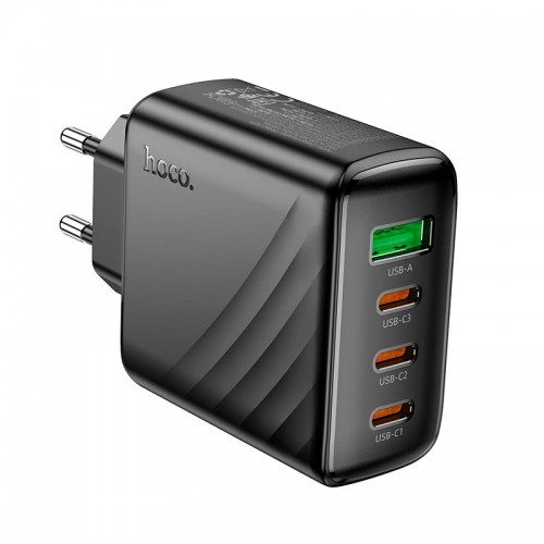 Адаптер мережевий HOCO Supply charger CS27A |1USB/3Type-C,67W/3A, PD/QC| black