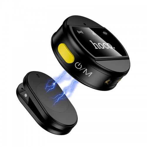 Микрофон HOCO Bright 2-в-1 беспроводной микрофон с кейсом (iP/Type-C) L22 |2.4G, 15 м, 5–6 ч| чёрный