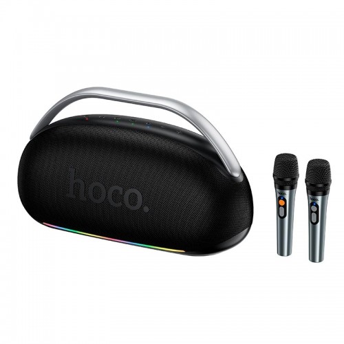 Акустика-караоке HOCO Melody портативная BT-колонка HT2 |BT5.4/USB/TF/AUX, TWS, DSP, 300 Вт, 8 ч| чёрная