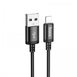 Кабель HOCO Lightning Wind для зарядки и передачи данных (в упаковке) X89 |1 м, 2.4A| чёрный