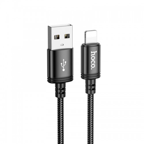 Кабель HOCO Lightning Wind для зарядки и передачи данных (в упаковке) X89 |1 м, 2.4A| чёрный