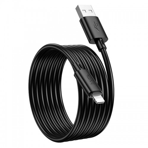 Кабель HOCO Lightning Gratified для зарядки и передачи данных X88 |2 м, 2,4 А| чёрный