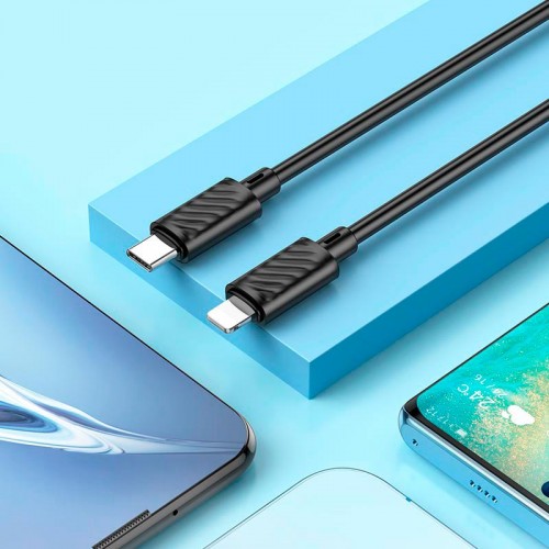 Кабель HOCO Type-C на Lightning Gratified PD для зарядки и передачи данных X88 |1 м, 20 Вт| чёрный