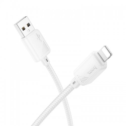 Кабель HOCO Lightning Beneficio для зарядки и передачи данных X113 |1 м, 2,4 А| белый