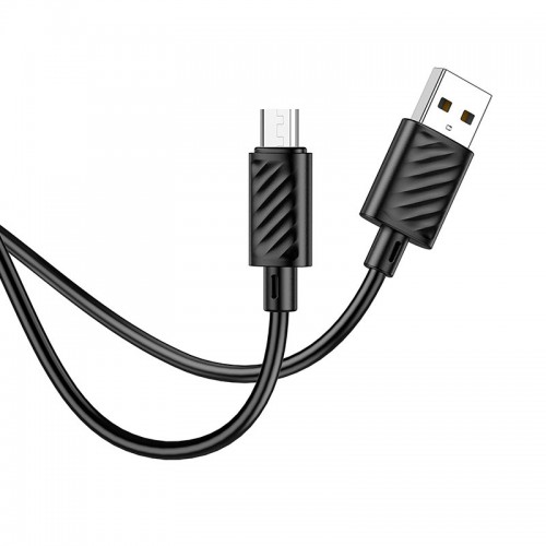 Кабель HOCO Micro USB Gratified для зарядки и передачи данных (в упаковке) X88 |1 м, 2,4 А| чёрный