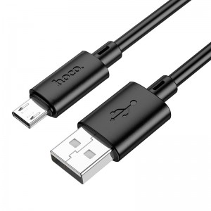 Кабель HOCO Micro USB Gratified для зарядки и передачи данных X88 |2 м, 2,4 A| чёрный
