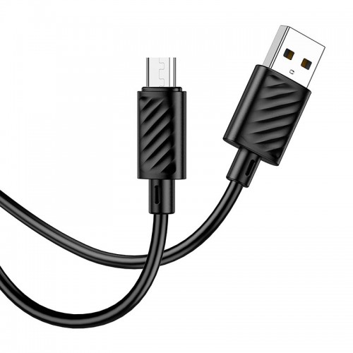 Кабель HOCO Micro USB Gratified для зарядки и передачи данных X88 |2 м, 2,4 A| чёрный