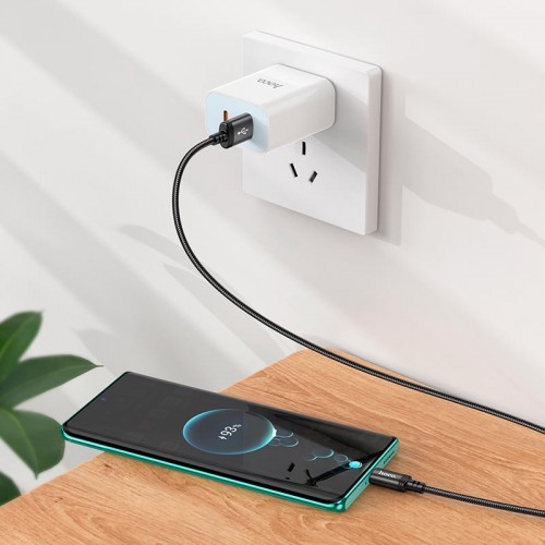 Кабель HOCO Type-C Wind для зарядки и передачи данных (в упаковке) X89 |1 м, 3 А| чёрный