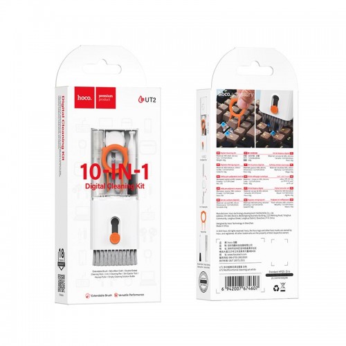 Набір для чистки гаджетів HOCO Multifunctional cleaning set UT2 |10in1| white